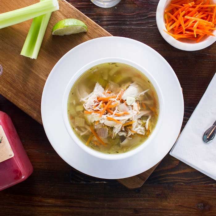 healthy food takeout and delivery - chicken noodle soup photo